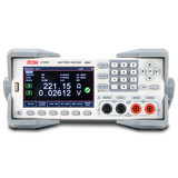 UNI-T UT3562 Battery Tester – Internal Resistance & Voltage Analyzer up to 100V, µΩ–kΩ, 4.3" TFT, Comparator, RS-232 / USB / Handler - a grey benchtop unit with a 4.3-inch display, numeric keypad, function buttons, and four input terminals on the front.