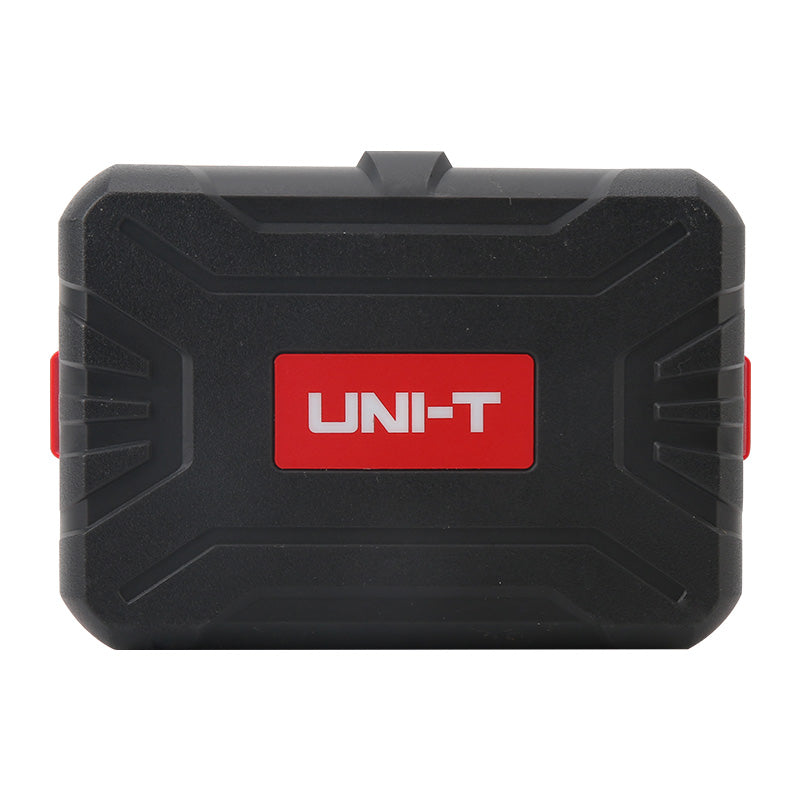 UNI-T UT501E Insulation Resistance Tester – Digital Megohmmeter - shown as a black rectangular carrying case with a red UNI-T logo on the front.