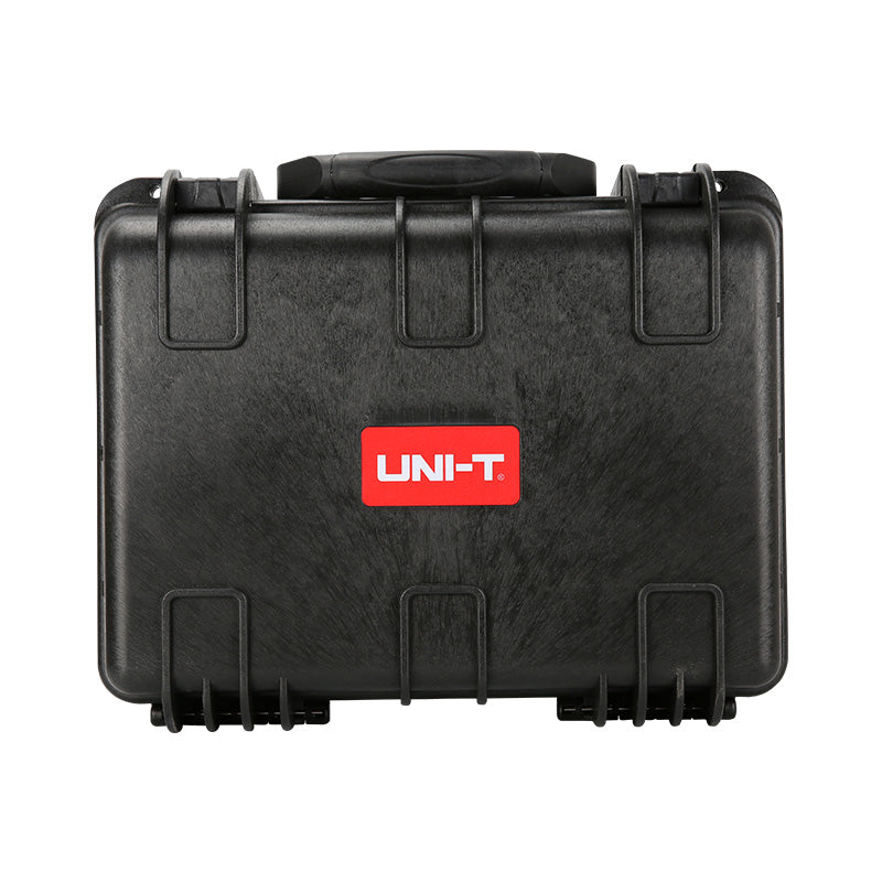 UNI-T UT516B Insulation Resistance Tester – Digital Megohmmeter - shown as a black, rectangular, hard-shell carrying case with a red UNI-T logo on the front.