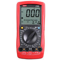 UNI-T UT58B Digital Multimeter – 2000 Count, AC/DC 1000V, 20A, Resistance to 200MΩ, Capacitance, K-Type Temperature to 1000°C, Transistor Test - in a red casing with a central rotary dial, various input ports at the bottom, and a display showing 000 V.