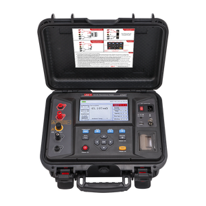 UNI-T UT620T 10A DC Resistance Tester – 100µΩ–1MΩ, 0.1µΩ Resolution, Constant-Current 40mA–10A, 4-Wire, 7" Colour LCD, Built-in Printer, Winding Ohmmeter - a 7-inch color display, control buttons, test terminals, and a printer.