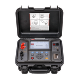 UNI-T UT625B 200A Low Resistance Ohmmeter – 0.1µΩ Resolution, 4-Wire Kelvin, Circuit-Breaker Contact Resistance, 7" LCD, Built-in Printer, USB, Micro-Ohmmeter - the LCD screen, control buttons, test terminals, and built-in printer.