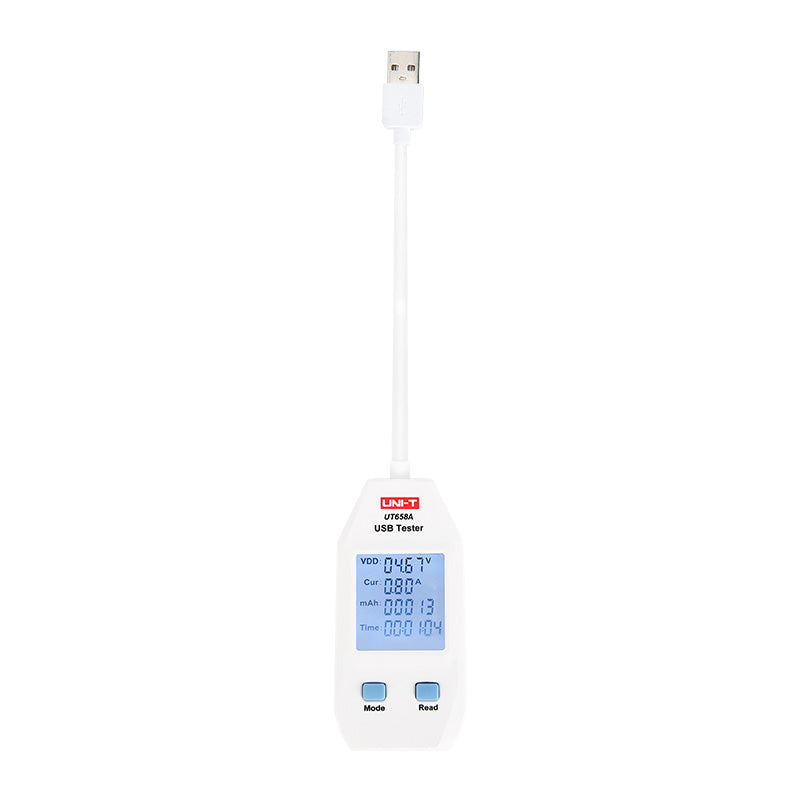 UNI-T UT658A USB Type-A tester front display