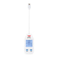 UNI-T UT658C USB Tester – Type-A & Type-C, 4~24 V, A:0.05~3 A / C:0.05~5 A, Capacity/Energy, QC 2.0/4.0 - a white handheld device with a USB-C cable, showing a digital screen with 4.67V, 0.00A, 00013mAh, and 000:04 time readings.