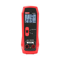 UNI-T UT659A LED Tester – 24V/300V Output, LED & LED-Driver Test, Continuity, AC 85–265V Input, CAT II 300V, Backlit LED Test Meter - a red handheld device with a digital display showing 110V and 28.5mA, a mode switch, and two output ports.