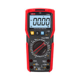 UNI-T UT89X True RMS Digital Multimeter – 6000 Count, AC/DC 1000V, 20A, Capacitance, Temperature, NCV, Live/Neutral Detection, Flashlight, CAT III 1000V - a red and black handheld device with a central rotary dial, various input ports, and a screen displaying 00.00.