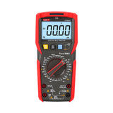 UNI-T UT89XD True RMS Digital Multimeter – 6000 Count, AC/DC 1000V, 20A, Capacitance, Temperature, LED Test, NCV, Flashlight, CAT III 1000V - a red and black handheld device with a central rotary dial, input ports, and a screen displaying 00.00 DC voltage.