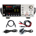 UNI-T UTG1022X-PA 20 MHz 2-Channel Arbitrary Waveform Generator / Function Generator – 200 MSa/s - a white front panel with a digital display, keypad, knob, and ports, plus included cables and power cord.