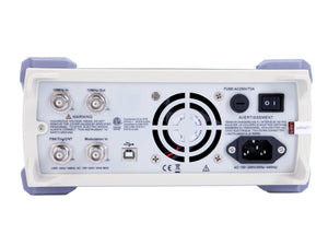 UNI-T UTG2025A 25 MHz 2-Channel Arbitrary Waveform Generator / Function Generator - BNC connectors, USB port, cooling fan, power switch, fuse holder, and AC power input.