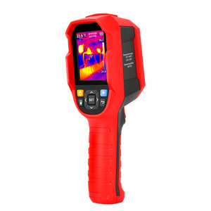 UNI-T UTI165A+ Thermal Imaging Camera – 160×120 IR, −10 to 400°C, IP65, 2.8" TFT, Hot/Cold Spot Tracking, Heavy-Duty Industrial Thermal Camera - a digital display with a thermal heat map, navigation buttons, and a grip handle.