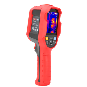 UNI-T UTI260B Heavy Duty Thermal Camera – 256×192, -20°C to 550°C, ≤60MK - a screen displaying a thermal image, a central navigation keypad, and a trigger handle.