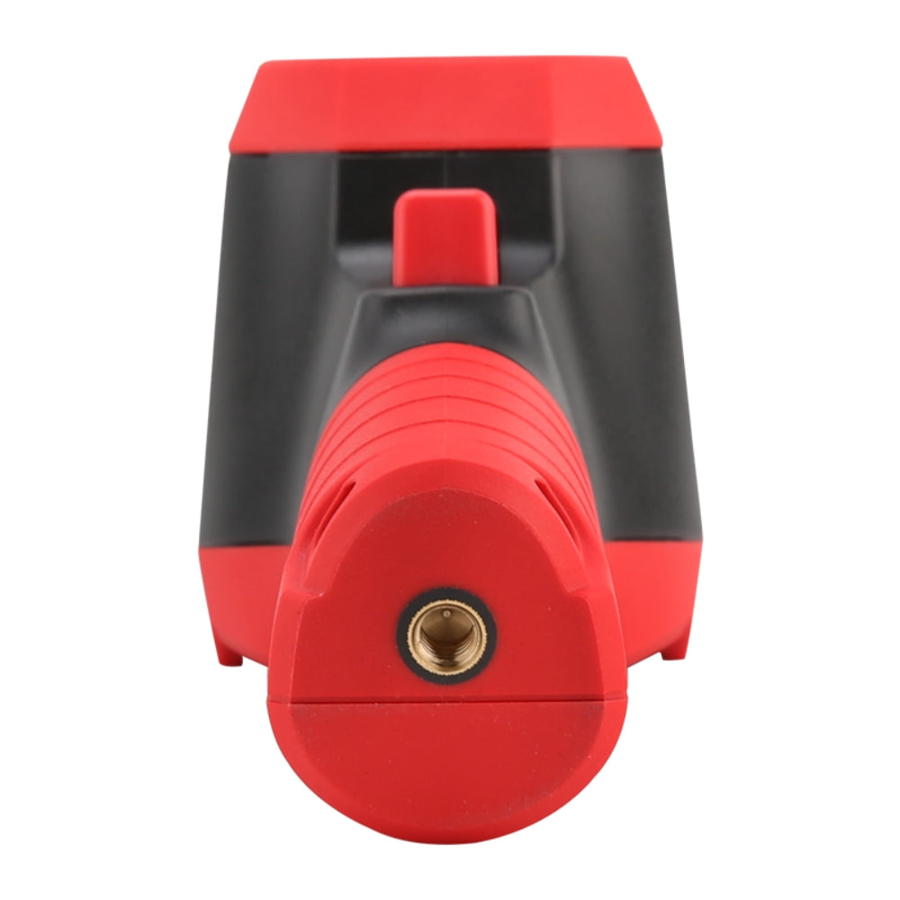 UNI-T UTI712S Cost-effective Thermal Camera – 120×90, -20°C to 400°C, ≤60MK - shown from the bottom, featuring a red and black handle with a threaded tripod mount port and a red trigger button.