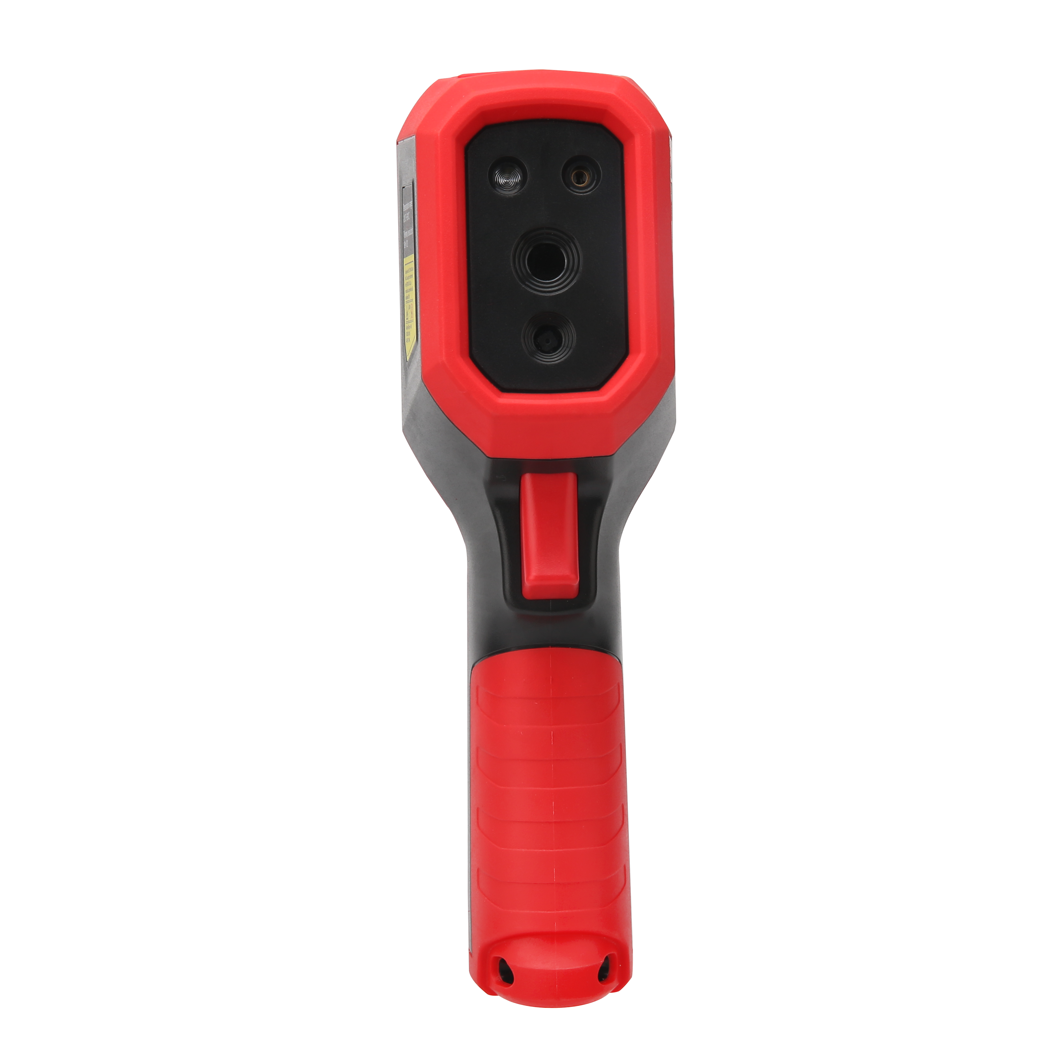 UNI-T UTI716S Cost-effective Thermal Camera – 160×120, -20°C~550°C, ≤50MK - a red and black handheld pistol-grip design with a central trigger button and a front-facing sensor array.