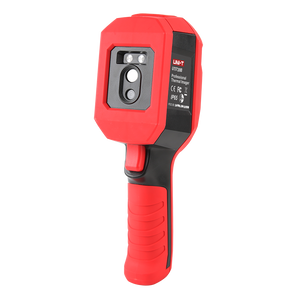 UNI-T UTI720B Thermal Imaging Camera – 256×192 IR (Super-Res 512×384), −20 to 550°C, ≤50 mK, T-Mix Fusion, Wi-Fi, Heavy-Duty Industrial Thermal Camera - the front lens, LED light, and trigger button on the handle against a white background.