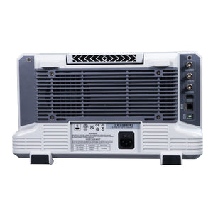 UNI-T UTS1015T 1.5 GHz Spectrum Analyzer with Tracking Generator - the cooling vent, power input, HDMI port, USB port, and BNC connectors.