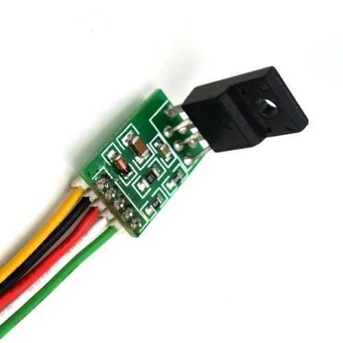 Universal Power Supply Repairing Module Board Module Switch Ca-888 Str Module - a green circuit board with a black transistor component and four multi-coloured wires attached.