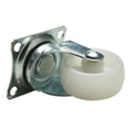 Universal Wheel For Smart Car Robot Omni Wheel Furniture Caster Robot Wheel Tire - a single swivel caster with a white plastic wheel and a square metal mounting plate with four screw holes.