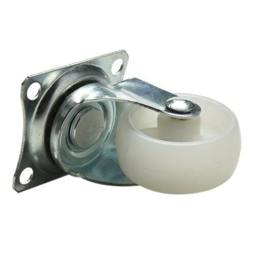 Universal Wheel For Smart Car Robot Omni Wheel Furniture Caster Robot Wheel Tire - a single swivel caster with a white plastic wheel and a square metal mounting plate with four screw holes.