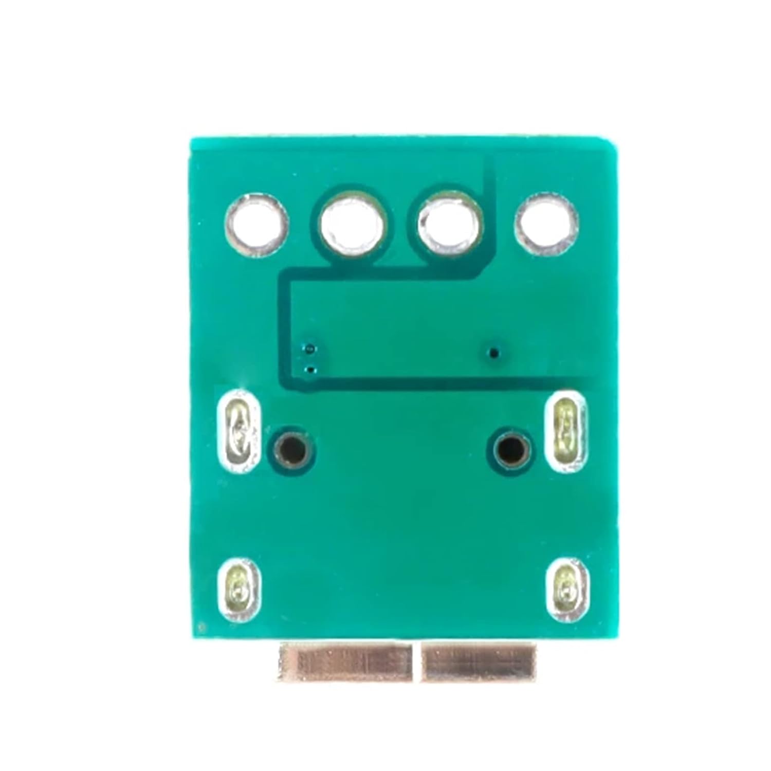 USB 3.1 Type C Connector - a green printed circuit board with a gold-plated connector edge and multiple circular and oval solder pads.