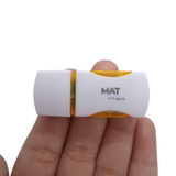 USB 5.0 MICRO SD CARD READER ( CLONE ) - shown in a hand, featuring a white rectangular body with yellow accents and the text "MAT 5.0 speed" printed on it.