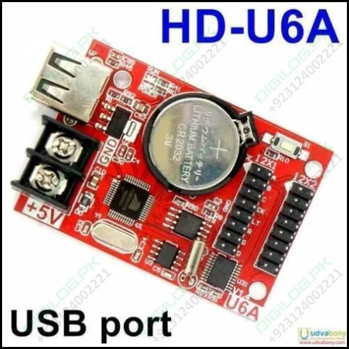Usb Port Single Double Color Led Display Controller Card Hd