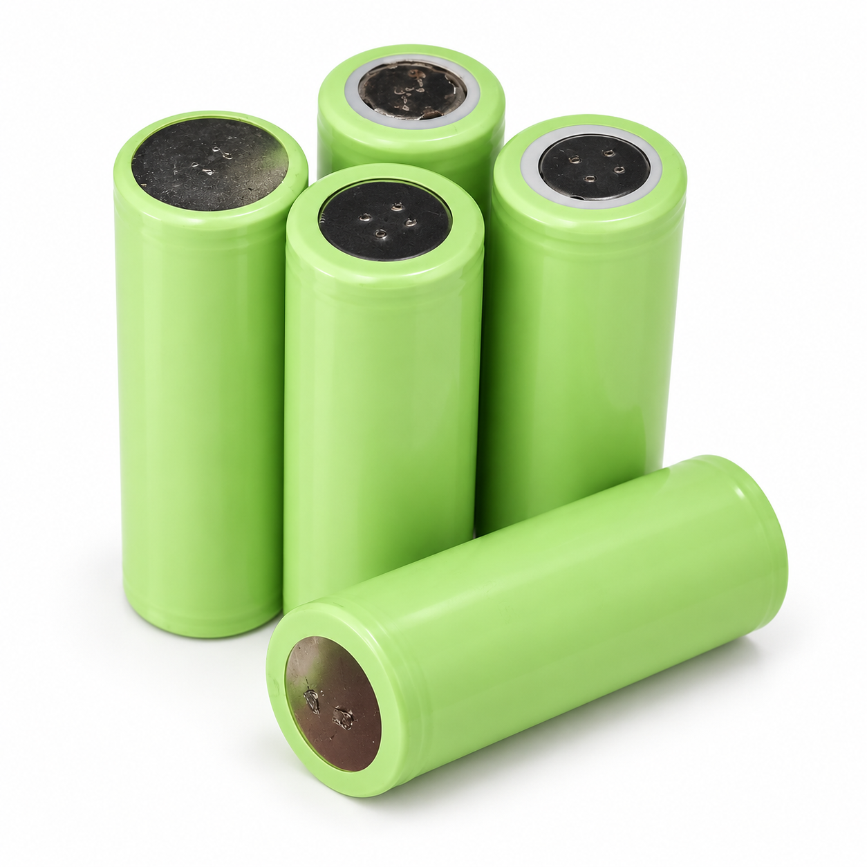 Used 1000mAh–2000mAh 3.7V 18650 lithium-ion cells, five-cell set