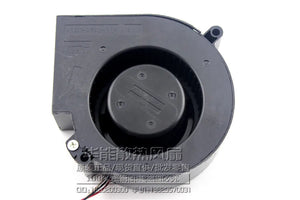 Used 24V 95MMX95MMX33MM 24V Turbo Blower Fan Cooling Fan - a black plastic centrifugal blower fan with a visible power cable and mounting screw holes.