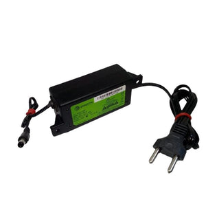 Used 3V-12V 2A Voltage Adjustable Switch Power Adapter 24W Adjustable Temperature Dimming Regulating Power Supply - a black rectangular power brick with a green label, a DC output plug, and a two-pin plug.