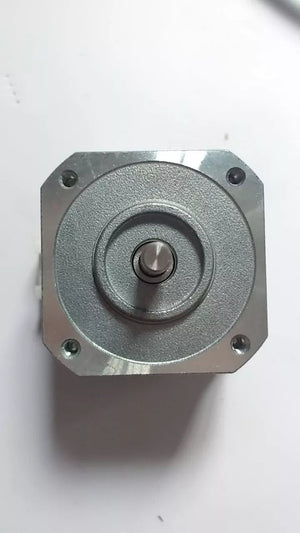 Used 4 Wire NEMA 17 5mm Shaft Bipolar Stepper Motors - shown in a top-down view, featuring a silver square metal housing and a central circular shaft.