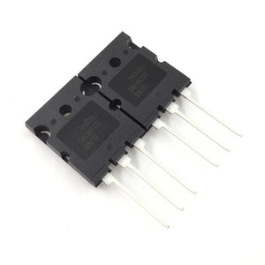 Used 600V 100A G60N100 Insulated-gate bipolar transistor - two black, rectangular electronic components with three metal pins each on a white background.