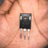 Used 80A 650V GWA80H65DFB (STGWA80H65DFB) – IGBT TO‑247-Digilog.pk - a black TO-247 electronic component with three metal pins, held in a person's palm.