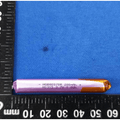 Used High Quality 3.7V 280mAh Battery - shown in a top-down view against a ruler, featuring a cylindrical pink and gold casing with printed specifications.