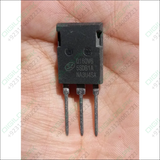 Used IGBT 650V 160A High IGBT Q160V65SDB1A - black three-pin electronic component held in a palm, showing the text printed on its rectangular face.