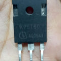 Used K75T60 IGBT - 600V 75A High-Power IGBT - a black three-pin electronic component held in a palm, featuring the K75T60 model number and Infineon logo printed on its front surface.