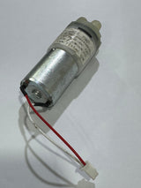 USED stock lot mix shape 12V Micro Air Pump Small 528 Motor Vacuum Pump 5.5 L/min Electric Pumps Mini - a cylindrical silver motor with a white plastic pump head and a red and white wire harness with a small white connector.