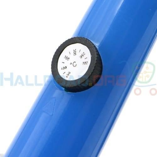 Variable Tni-u 60W Soldering Iron 093D+ - the blue handle with a black circular temperature control knob marked from 200 to 450 degrees Celsius.