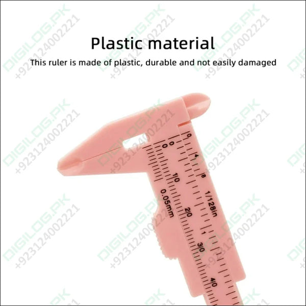 80mm Plastic Vernier Caliper | Dual Scale Mini Measuring Tool
