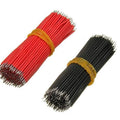 Vero Board Breadboard Jumper Cable Dupont Wire Electronic Wires Black Red Color - shown as two separate bundles of red and black wires secured by bands.