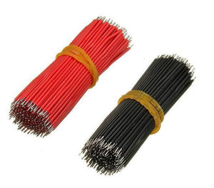 Vero Board Breadboard Jumper Cable Dupont Wire Electronic Wires Black Red Color - shown as two separate bundles of red and black wires secured by bands.