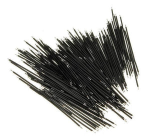 Vero Board Breadboard Jumper Cable Dupont Wire Electronic Wires Black Red Color - black, insulated jumper wires with exposed metal tips at both ends.