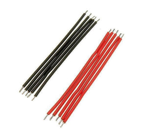 Vero Board Breadboard Jumper Cable Dupont Wire Electronic Wires Black Red Color - shown as a set of five black and five red individual jumper wires.