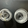 Versatile Waterproof LED Lens 1W/3W 20mm Diameter Smooth surface 15°/30° Beam Options - a top-down view of two clear, circular optical lenses with internal light-focusing structures.