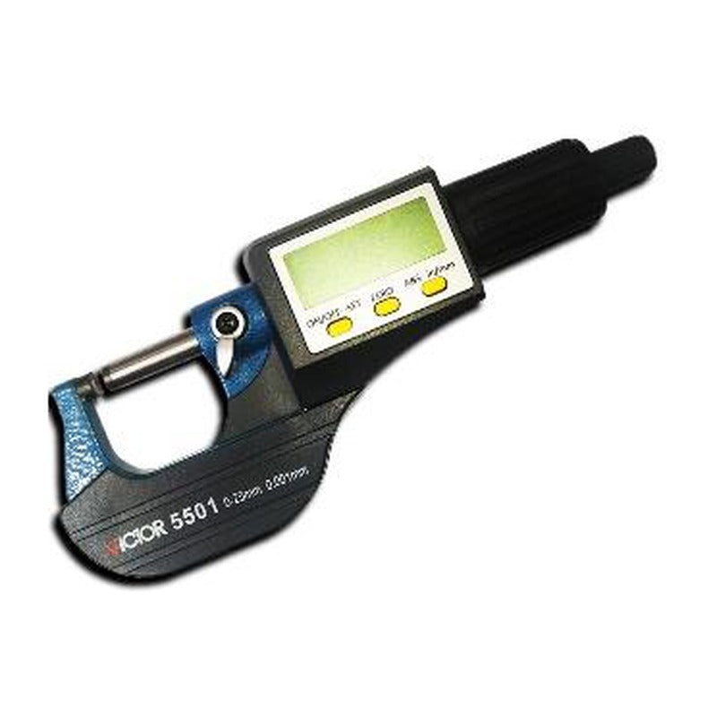 VICTOR 5501 Digital Micrometer - VICTOR 5501 digital micrometer with LCD and 0-25mm frame