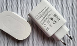 Vivo 80W Original FlashCharge Adapter with Cable - a white wall charger with printed specifications and a separate white oval-shaped cable cover.