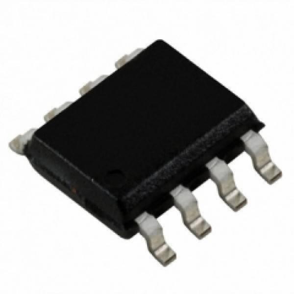 W25Q64FVSIG 25Q64, 64M-BIT Flash 8m x 8 SPI Bus Serial EEPROM Bios Chip Dell - a small black rectangular electronic component with eight metallic pins extending from its sides.
