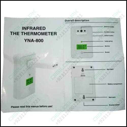 Wall Mounted Thermal Scanner (Temperature Scanner) Yna-800