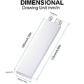 Water Cooling Block Aluminum 40mm x 160mm Heat Sink For Liquid Water Cooler - shown in a white-background dimensional drawing with measurements in millimeters and inches.