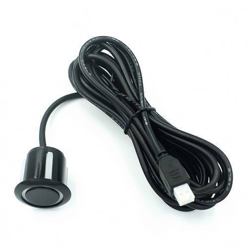 Waterproof Ultrasonic Sensor JSN-SR04T Distance Measuring Transducer Sensor For Arduino - a black cylindrical sensor head connected by a long black cable to a white two-pin connector.