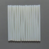 White Hot Glue Gun Sticks 7mm Length 8 to 10 Inch Approx - shown as a collection of twelve white, cylindrical glue sticks arranged side-by-side.