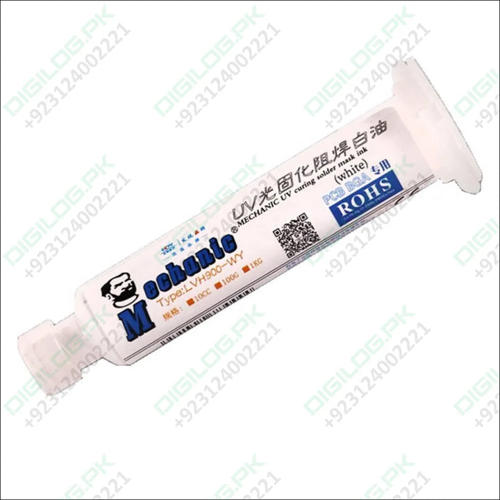 White Mechanic UV Curable 10cc Solder Mask Ink PCB Fixing